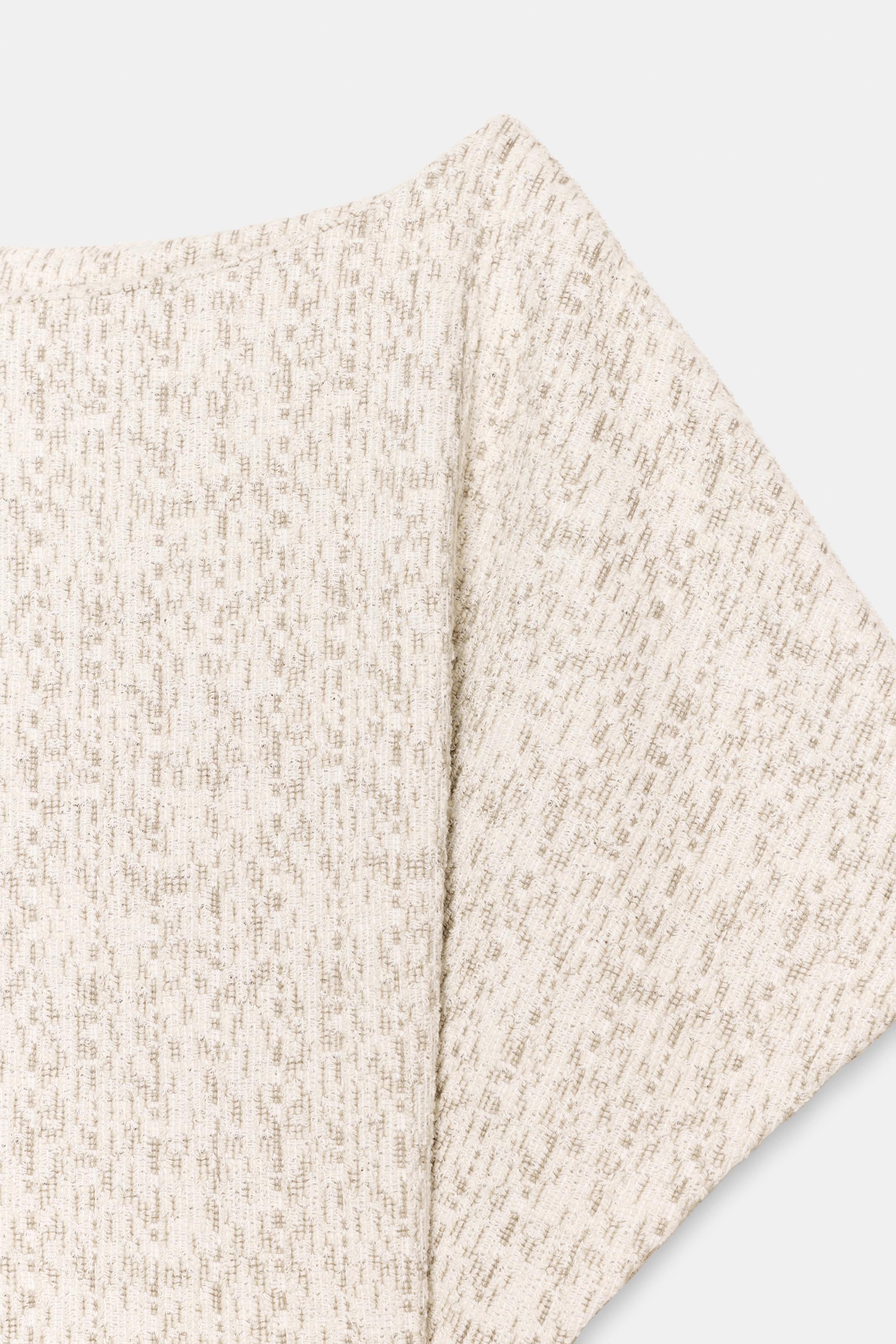 TEXTURED BELTED MIDI DRESS